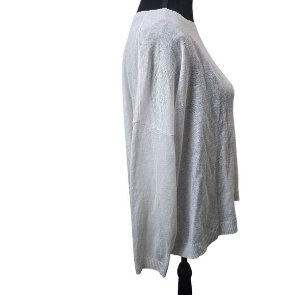 Eileen Fisher Organic Linen Bateau Neck Tunic Coastal Sustainable Beachy XLP - Picture 5 of 15